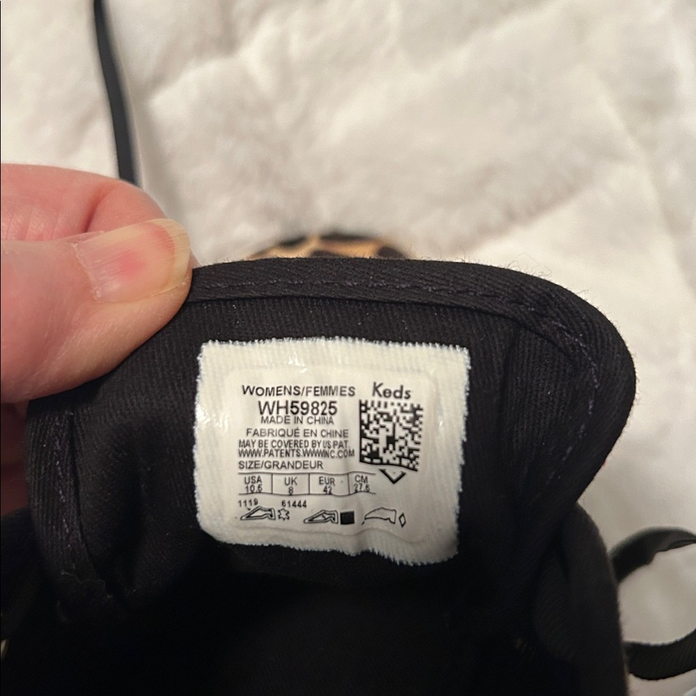 Keds for Kate Spade Black and Brown Animal Print Sneakers size 10.5 new w/o box - Picture 9 of 9